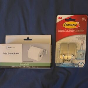 Mainstays Chrome Finish Toilet Tissue Holder NWT